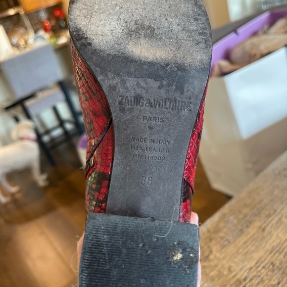 Zadig and Voltaire boots red and black in size 38 - Picture 6 of 6